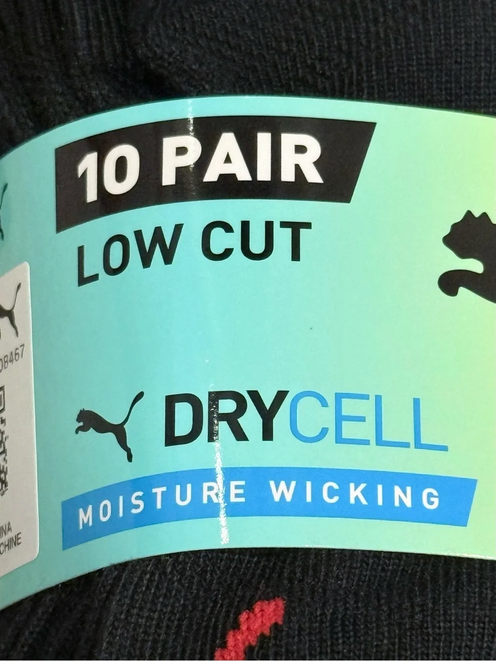 NWT Puma kids 10 pair low cut Dry Cell Moisture Wicking socks